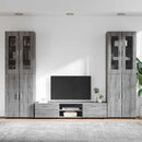 vidaXL TV szekrény garnitúra FLORIN 3 pcs Szürke Sonoma Faanyag
