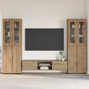 vidaXL TV szekrény garnitúra FLORIN 3 pcs Artisan tölgy Faanyag
