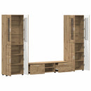 vidaXL TV szekrény garnitúra FLORIN 3 pcs Artisan tölgy Faanyag