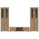 vidaXL TV szekrény garnitúra FLORIN 3 pcs Artisan tölgy Faanyag