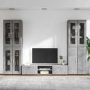 vidaXL TV szekrény garnitúra fiókkal FLORIN 3 pcs Beton Szürke Faanyag