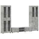 vidaXL TV szekrény garnitúra fiókkal FLORIN 3 pcs Beton Szürke Faanyag