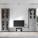 vidaXL TV szekrény garnitúra FLORIN 3 pcs Szürke Sonoma Faanyag