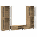 vidaXL TV szekrény garnitúra FLORIN 3 pcs Artisan tölgy Faanyag