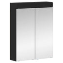 vidaXL Fürdőszoba bútor szett TULUM 2 pcs Fekete 60 x 34 x 63 cm