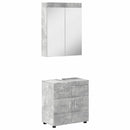 vidaXL Fürdőszoba bútor szett TULUM 2 pcs Beton Szürke 60 x 34 x 63 cm