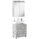 vidaXL Fürdőszoba bútor szett TULUM 2 pcs Beton Szürke 60 x 34 x 63 cm