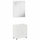 vidaXL Fürdőszoba bútor szett TULUM 2 pcs Magas Fényű Fehér