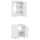 vidaXL Fürdőszoba bútor szett TULUM 2 pcs Magas Fényű Fehér