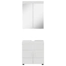 vidaXL Fürdőszoba bútor szett TULUM 2 pcs Magas Fényű Fehér