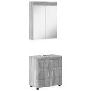 vidaXL Fürdőszoba bútor szett TULUM 2 db Szürke Sonoma 60 x 34 x 63 cm