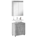 vidaXL Fürdőszoba bútor szett TULUM 2 db Szürke Sonoma 60 x 34 x 63 cm