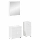 vidaXL Fürdőszoba bútor szett TULUM 3 pcs Fehér 60 x 34 x 63 cm