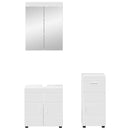 vidaXL Fürdőszoba bútor szett TULUM 3 pcs Fehér 60 x 34 x 63 cm