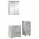 vidaXL Fürdőszoba bútor szett TULUM 3 pcs Beton Szürke 60 x 34 x 63 cm