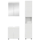 vidaXL Fürdőszoba bútor szett TULUM 3 pcs Fehér 60 x 34 x 63 cm