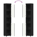 vidaXL Fürdőszoba bútor szett TULUM 3 pcs Fekete 60 x 34 x 63 cm
