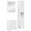 vidaXL Fürdőszoba bútor szett TULUM 3 pcs Magas Fényű Fehér