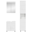 vidaXL Fürdőszoba bútor szett TULUM 3 pcs Magas Fényű Fehér
