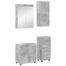 vidaXL Fürdőszoba bútor szett TULUM 4 pcs Beton Szürke 60 x 34 x 63 cm