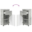 vidaXL Fürdőszoba bútor szett TULUM 4 pcs Beton Szürke 60 x 34 x 63 cm