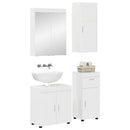 vidaXL Fürdőszoba bútor szett TULUM 4 pcs Magas Fényű Fehér