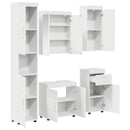 vidaXL Fürdőszoba bútor szett TULUM 5 pcs Fehér 60 x 34 x 63 cm