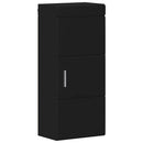 vidaXL Fürdőszoba bútor szett TULUM 5 pcs Fekete 60 x 34 x 63 cm