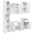 vidaXL Fürdőszoba bútor szett TULUM 5 pcs Magas Fényű Fehér