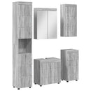vidaXL Fürdőszoba bútor szett TULUM 5 pcs Szürke Sonoma