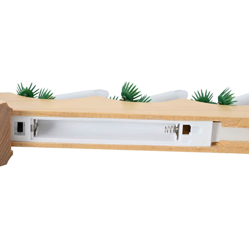 vidaXL Karácsonyi gyertya híd 7 LED-del 3 pcs Barna 39.5 x 5 x 29 cm