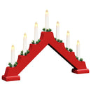 vidaXL Karácsonyi gyertya híd 7 LED-del 3 pcs Piros 39.5 x 5 x 29 cm