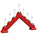 vidaXL Karácsonyi gyertya híd 7 LED-del 3 pcs Piros 39.5 x 5 x 29 cm