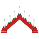vidaXL Karácsonyi gyertya híd 7 LED-del 3 pcs Piros 39.5 x 5 x 29 cm