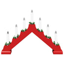 vidaXL Karácsonyi gyertya híd 7 LED-del 3 pcs Piros 39.5 x 5 x 29 cm