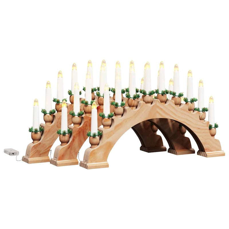 vidaXL Karácsonyi gyertyatartó ív 10 LED gyertyával 3 pcs Barna