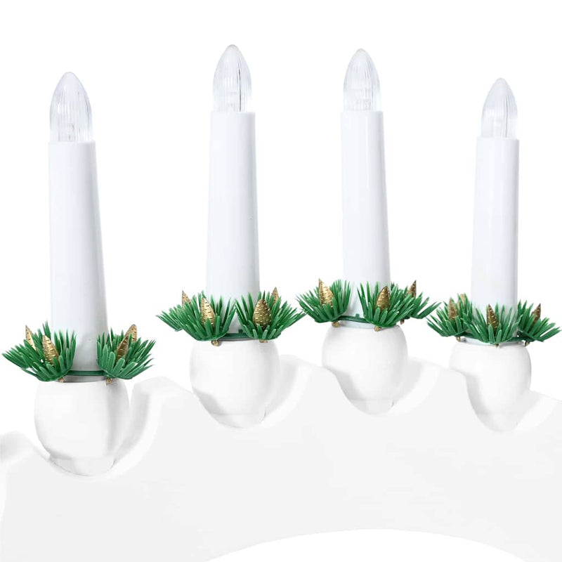 vidaXL Karácsonyi gyertyatartó ív 10 LED gyertyával 3 pcs Fehér