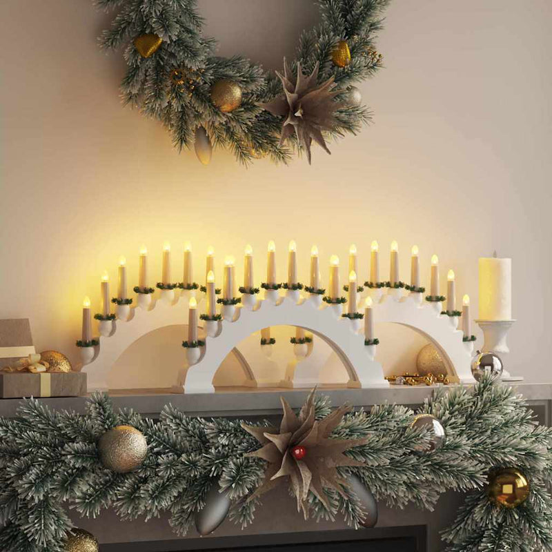 vidaXL Karácsonyi gyertyatartó ív 10 LED gyertyával 3 pcs Fehér