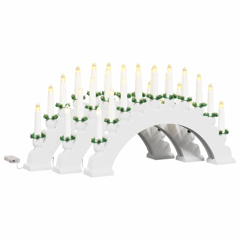 vidaXL Karácsonyi gyertyatartó ív 10 LED gyertyával 3 pcs Fehér