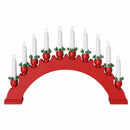 vidaXL Karácsonyi gyertyatartó ív 10 LED gyertyával 3 pcs Piros