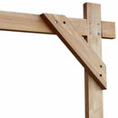 vidaXL Esküvői Ív Világos Barna 225 x 95 x 226 cm Tömör fenyőfa