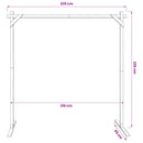 vidaXL Esküvői Ív Világos Barna 225 x 95 x 226 cm Tömör fenyőfa