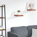 vidaXL Falpolc Falra szerelhető Piros 23 x 23,5 x 4 cm Faanyag