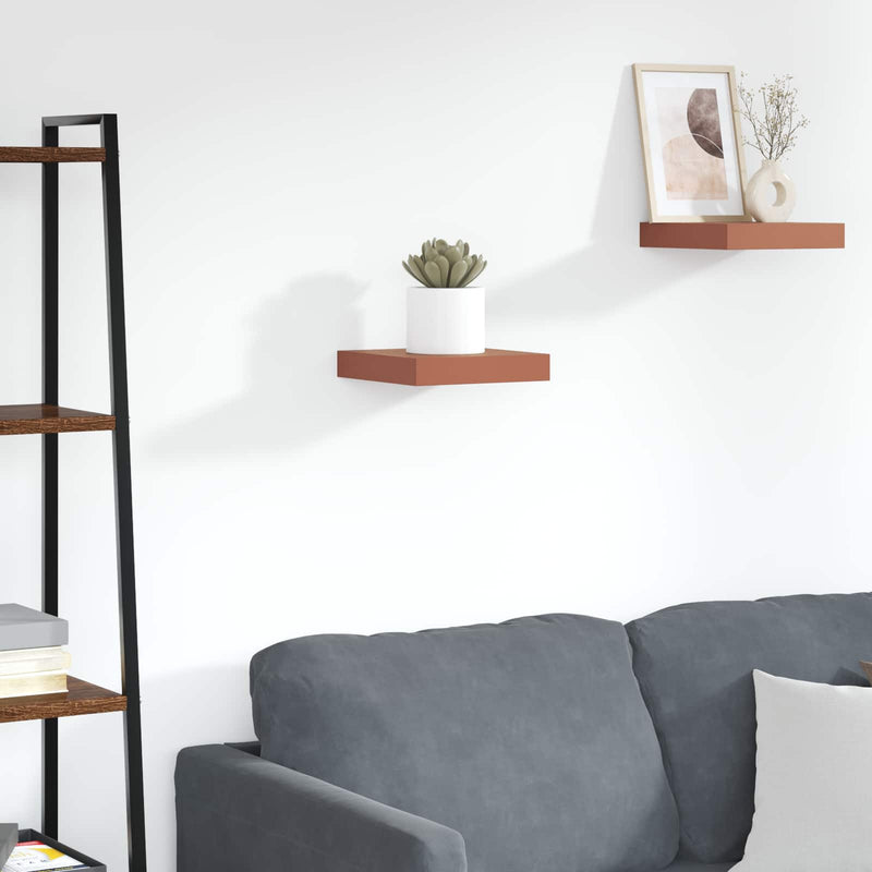 vidaXL Falpolc Falra szerelhető Piros 23 x 23,5 x 4 cm Faanyag