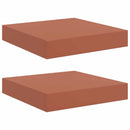 vidaXL Falpolc Falra szerelhető 2 pcs Piros 23 x 23,5 x 4 cm Faanyag