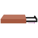 vidaXL Falpolc Falra szerelhető 2 pcs Piros 23 x 23,5 x 4 cm Faanyag