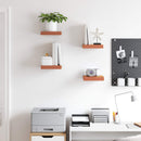 vidaXL Falpolc Falra szerelhető 4 pcs Piros 23 x 23,5 x 4 cm Faanyag