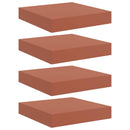 vidaXL Falpolc 4 db Piros 23 x 23,5 x 3,8 cm Szerelt Fa