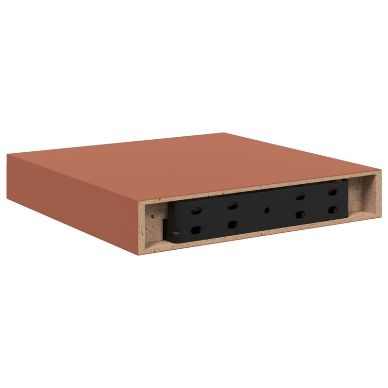 vidaXL Falpolc Falra szerelhető 4 pcs Piros 23 x 23,5 x 4 cm Faanyag