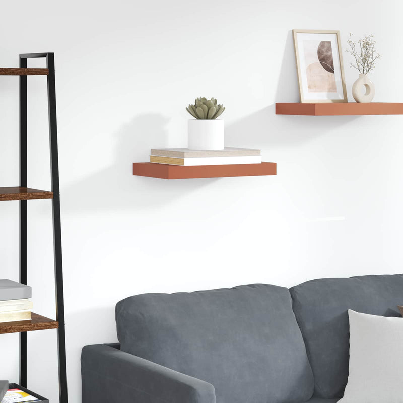 vidaXL Falpolc Falra szerelhető Piros 40 x 23,5 x 4 cm Faanyag